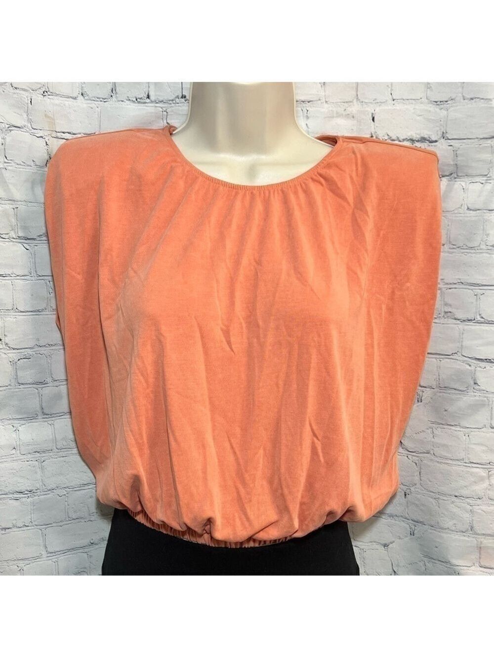 EXPRESS Strong Shoulder Jersey Muscle Tank Coral Size XS
